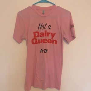 PETA T-shirt! Pink “Not a Dairy Queen” Tee